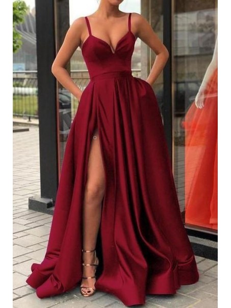 Spaghetti Straps Long Prom Dresses Formal Evening Dresses 99501289