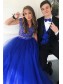 Beaded Tulle Two Pieces Long Prom Dresses Formal Evening Dresses 99501291