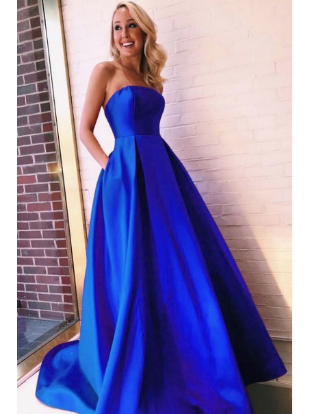 A-Line Strapless Long Prom Dresses Formal Evening Dresses 99501303 A-Line Strapless Long Prom Dresses Formal Evening Dresses 99501303