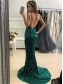 Sexy Backless Mermaid Sequins Spaghetti Straps Long Prom Dresses Formal Evening Dresses 99501309