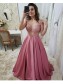 A-Line Beaded Lace Long Prom Dresses Formal Evening Dresses 99501320