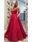 Spaghetti Straps V-Neck Long Prom Dresses Formal Evening Dresses 99501326