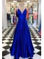 Spaghetti Straps V-Neck Long Prom Dresses Formal Evening Dresses 99501326