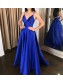 Spaghetti Straps V-Neck Long Prom Dresses Formal Evening Dresses 99501326