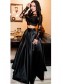 A-Line Lace Long Sleeves Two Pieces Long Prom Dresses Formal Evening Dresses 99501343