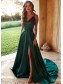 A-Line V-Neck Long Prom Dresses Formal Evening Dresses 99501347