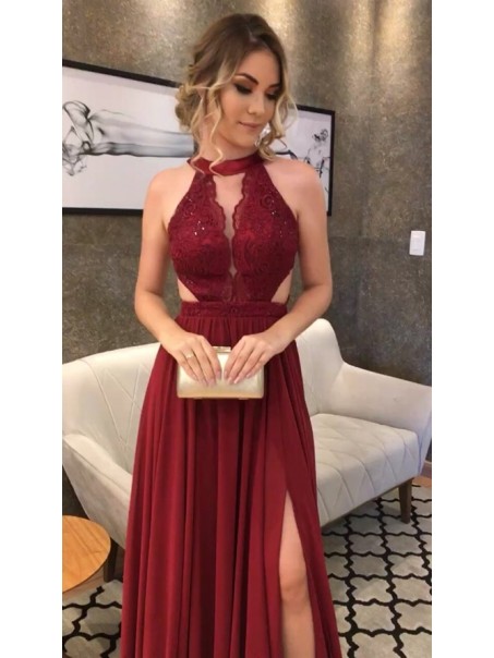 A-Line Lace Long Prom Dresses Formal Evening Dresses 99501364