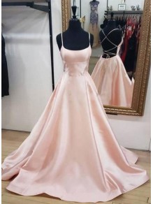 A-Line Spaghetti Straps Long Prom Dress Formal Evening Dresses 99501393 A-Line Spaghetti Straps Long Prom Dress Formal Evening Dresses 99501393