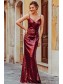 Elegant Spaghetti Straps V-Neck Sparkling Long Prom Dress Formal Evening Dresses 99501398