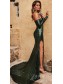 Mermaid Off-the-Shoulder Long Sleeves Sparkling Long Prom Dress Formal Evening Dresses 99501407