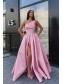 A-Line Satin Long Prom Dress Formal Evening Dresses 99501421