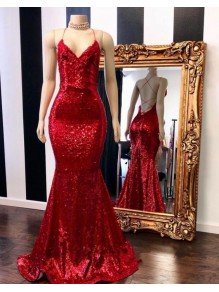 Mermaid Spaghetti Straps Sparkling Long Prom Dress Formal Evening Dresses 99501432 Mermaid Spaghetti Straps Sparkling Long Prom Dress Formal Evening Dresses 99501432