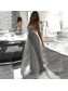 A-Line Tulle Long Prom Dress Formal Evening Dresses 99501433