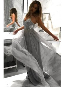 A-Line Tulle Long Prom Dress Formal Evening Dresses 99501433 A-Line Tulle Long Prom Dress Formal Evening Dresses 99501433
