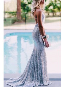 Mermaid V-Neck Sparkling Long Prom Dress Formal Evening Dresses 99501439 Mermaid V-Neck Sparkling Long Prom Dress Formal Evening Dresses 99501439