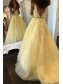 A-Line Beaded Lace Appliques V-neck Long Prom Dress Formal Evening Dresses 99501444