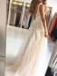 A-Line V-Neck Lace Appliques Long Prom Dress Formal Evening Dresses 99501446