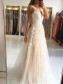 A-Line V-Neck Lace Appliques Long Prom Dress Formal Evening Dresses 99501446