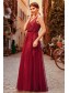 A-Line Lace V-Neck Long Prom Dress Formal Evening Dresses 99501451