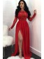 Long Sleeves Chiffon Lace Long Prom Dress Formal Evening Dresses 99501455