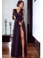 A-Line Long Sleeves Lace Chiffon Long Prom Dress Formal Evening Dresses 99501462