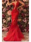 Mermaid Lace and Tulle Long Red Prom Dress Formal Evening Dresses 99501471 Mermaid Lace and Tulle Long Red Prom Dress Formal Evening Dresses 99501471
