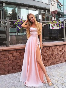 A-Line Long Pink Prom Dress Formal Evening Dresses 99501481 A-Line Long Pink Prom Dress Formal Evening Dresses 99501481