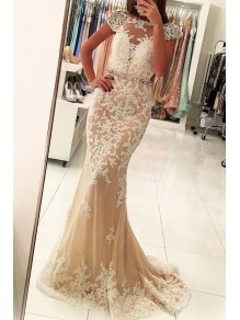 Mermaid Beaded Lace Long Prom Dress Formal Evening Dresses 99501484