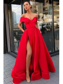 A-Line Off-the-Shoulder Long Prom Dress Formal Evening Dresses 99501485