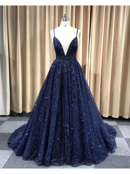 A-Line Sparkling V-Neck Long Prom Dress Formal Evening Dresses 99501494 A-Line Sparkling V-Neck Long Prom Dress Formal Evening Dresses 99501494