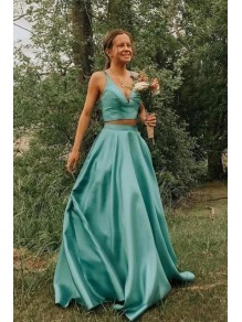 A-Line Two Pieces Long Prom Dress Formal Evening Dresses 99501499 A-Line Two Pieces Long Prom Dress Formal Evening Dresses 99501499