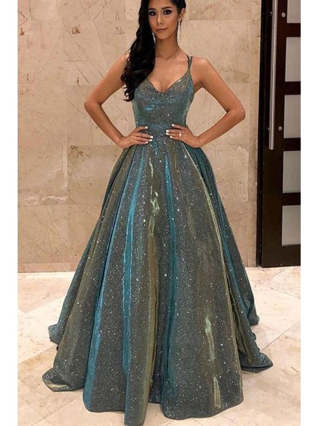 A-Line V-Neck Sparkling Long Prom Dress Formal Evening Dresses 99501504 A-Line V-Neck Sparkling Long Prom Dress Formal Evening Dresses 99501504