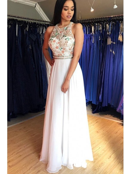 A-Line Chiffon Long Prom Dress Formal Evening Dresses 99501506