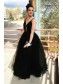 A-Line Long Black Tulle Prom Dress Formal Evening Dresses 99501514