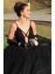 A-Line Long Black Tulle Prom Dress Formal Evening Dresses 99501514