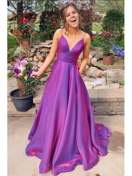 A-Line V-Neck Long Prom Dress Formal Evening Dresses 99501516 A-Line V-Neck Long Prom Dress Formal Evening Dresses 99501516