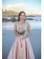 A-Line Beaded Satin V-Neck Long Prom Dress Formal Evening Dresses 99501517 A-Line Beaded Satin V-Neck Long Prom Dress Formal Evening Dresses 99501517