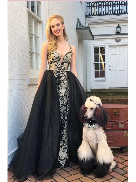 Long Black Lace Prom Dress Formal Evening Dresses 99501530