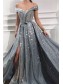 A-Line Off-the-Shoulder Sparkling Long Prom Dress Formal Evening Dresses 99501536 A-Line Off-the-Shoulder Sparkling Long Prom Dress Formal Evening Dresses 99501536
