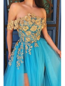 A-Line Lace Tulle Off-the-Shoulder Long Prom Dress Formal Evening Dresses 99501540 A-Line Lace Tulle Off-the-Shoulder Long Prom Dress Formal Evening Dresses 99501540