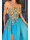 A-Line Lace Tulle Off-the-Shoulder Long Prom Dress Formal Evening Dresses 99501540
