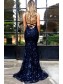 Mermaid Lace V-Neck Long Prom Dress Formal Evening Dresses 99501544