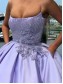 Ball Gown Satin Lace Long Prom Dress Formal Evening Dresses 99501553