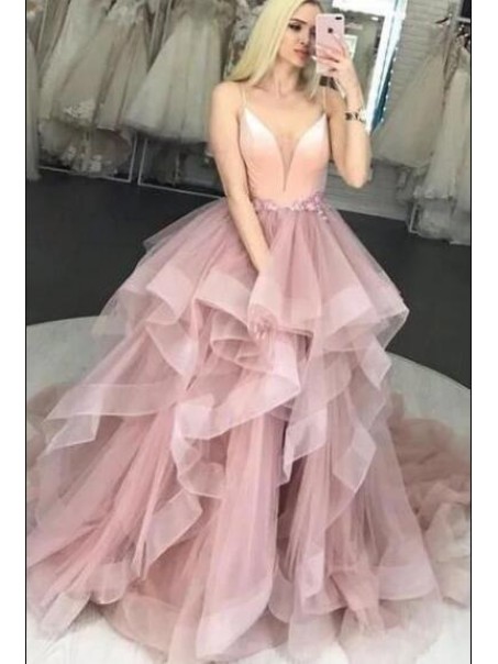 Tulle Ball Gown Long Prom Dress Formal Evening Dresses 99501556