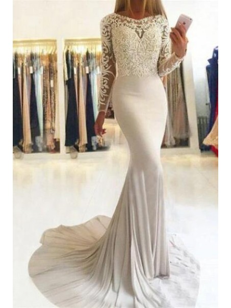 Mermaid Long Sleeves Lace Prom Dress Formal Evening Dresses 99501563 Mermaid Long Sleeves Lace Prom Dress Formal Evening Dresses 99501563