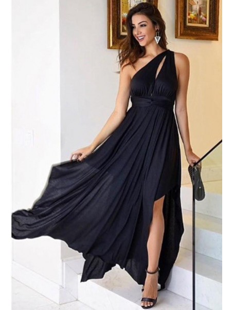 Chiffon One-Shoulder Long Prom Dress Formal Evening Dresses 99501571