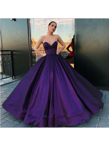 Ball Gown Beaded Long Prom Dress Formal Evening Dresses 99501578