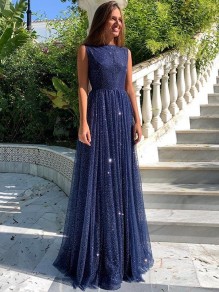 A-Line Sparkle Long Prom Dress Formal Evening Dresses 99501580