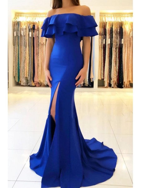 Mermaid Off-the-Shoulder Long Prom Dress Formal Evening Dresses 99501592