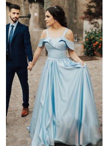 A-Line Satin Long Prom Dress Formal Evening Dresses 99501598